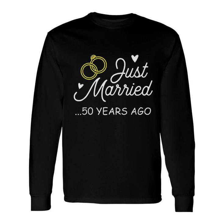 50th Wedding Anniversary Just Married 50 Years Ago Yellow Rings Unisex