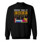 Black History Periodic Table Sweatshirts