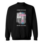 Q American Flag Sweatshirts