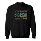 Retro Birthday Sweatshirts