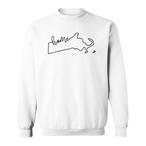 Massachusetts State Outline. Sweatshirts