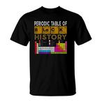 Black History Periodic Table Shirts