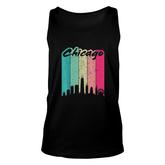 Chicago  80's Retro Vintage Chicago Skyline Unisex Tank Top