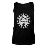 Stay Pawsitive Dog Paw  Pet Lover Gift Unisex Tank Top