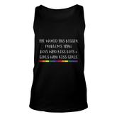 The World Has Bigger Problems Than Boys Who Kiss Graphic Unisex Tank Top