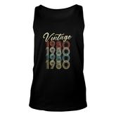 Vintage 1980 Retro Style Born In 1980 Unisex Tank Top