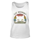 Cat Mommy  Vintage Retro Black Cats Mom Mothers Day Unisex Tank Top