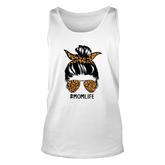 Cute Mom Life Messy Bun Hair Leopard Mom Life Mothers Day Unisex Tank Top