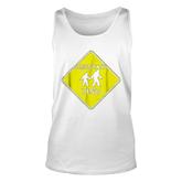 Sasquatch Crossing Sign  Funny Bigfoot Crossing Unisex Tank Top