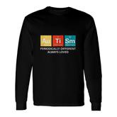 Autism Awareness Asd Disability Periodic Table Long Sleeve T-Shirt