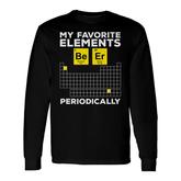 Beer Periodic Table Men Women Christmas Wine Long Sleeve T-Shirt