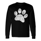 Dog Paw Print Vintage Dog Paw Long Sleeve T-Shirt