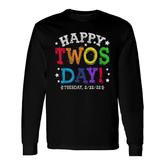 Happy Twosday Tuesday February 22Nd 2022 Teacher Day Long Sleeve T-Shirt