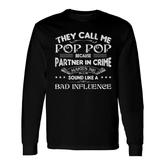 Pop Pop Dad Valentine Fathers Day Christmas Long Sleeve T-Shirt