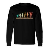 Retro Skating Evolution For Skaters And Skateboarders Long Sleeve T-Shirt