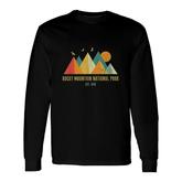 Retro Vintage Vibe Grunge Style Rocky Mountain National Park Long Sleeve T-Shirt