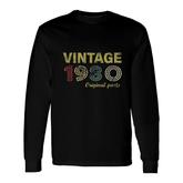 Vintage 1980 41 Years Old Bday 41st Birthday Long Sleeve T-Shirt