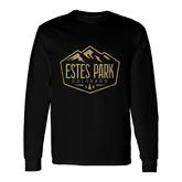 Vintage Colorado Flag Estes Rocky Mountain National Park Cool Long Sleeve T-Shirt