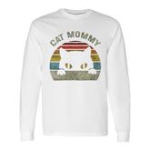 Cat Mommy Vintage Retro Black Cats Mom Long Sleeve T-Shirt