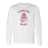 Chinese Takeout Food Thank You Enjoy Costume Art Long Sleeve T-Shirt