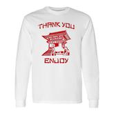 Chinese Take Out Thank You Enjoy Costume Long Sleeve T-Shirt