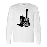 Country Music Guitar When Words Fail Country Music Speaks Lover Long Sleeve T-Shirt
