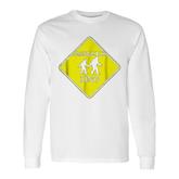 Sasquatch Crossing Sign Bigfoot Crossing Long Sleeve T-Shirt