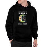 Cat  Moon Sugar Skull Dia De Los Muertos Day Of The Dead Hoodie