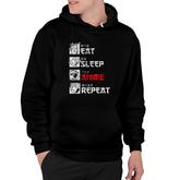 Eat Sleep Anime Repeat Manga Japan Kanji Weeb Vintage Anime Hoodie