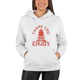 Chinese Take Out Thank You Enjoy Food Asian Chinese Takeout Women Hoodie