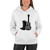 Country Music Guitar When Words Fail Country Music Speaks Lover Women Hoodie