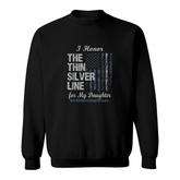 Correctional Officer Daughter Thin Silver Line Corrections Sweatshirt