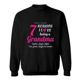 Grandma Personalized With White Customized Text For Grandkids Names Sweatshirt