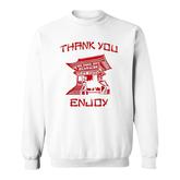 Chinese Take Out Thank You Enjoy Costume Sweatshirt
