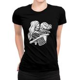 Gothic Alt Clothing Female Kissing Skulls Mall Goth Clothing Women T-shirt