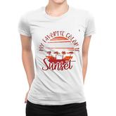 Funny Beach Vintage Sunglasses Beach Funny Graphic Retro Vacation Women T-shirt