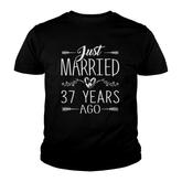 37Th Wedding Anniversary Gifts 37 Years Marriage Matching Youth T-shirt