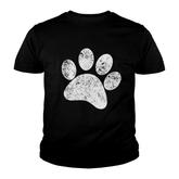 Dog Paw Print  Vintage Dog Paw Youth T-shirt