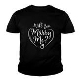 Will You Marry Me  Marriage Proposal Couple Love Cute Gift Youth T-shirt
