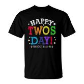 Happy Twosday Tuesday February 22Nd 2022 Teacher Day T-shirt