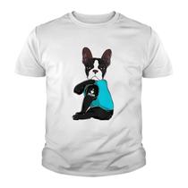 Funny Boston Terrier I Love Mom Apparel Dog Mom Gifts Womens T-Shirt