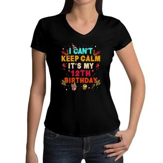 12 Years Old Boy Girl It's My 12Th Birthday Gift Women V-Neck T-Shirt | Mazezy