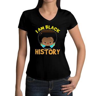 Black History Month For Women Kids Girl Gifts Women V-Neck T-Shirt | Mazezy