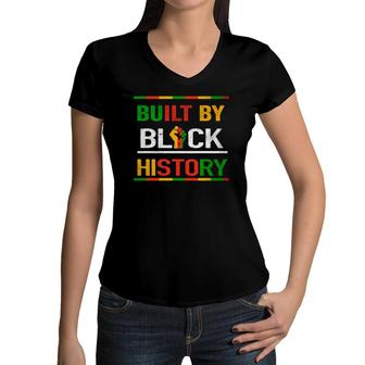 Built By Black History African Pride Month Men Women Kids Women V-Neck T-Shirt | Mazezy DE