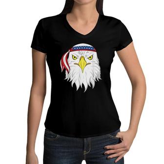 Eagle 4Th Of July Family Men Kids Boys Patriotic American Women V-Neck T-Shirt | Mazezy
