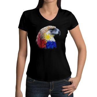 Filipino Philippines Pride Gift For Men Woman Kids Women V-Neck T-Shirt | Mazezy