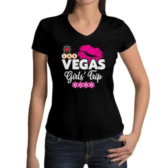 Girls' Trip Party In Las Vegas Vegas Girls Trip 2022 Women V-Neck T-Shirt | Mazezy