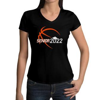 Graduate Basketball Player Boys Girls Of Class 2022 Ver2 Women V-Neck T-Shirt | Mazezy