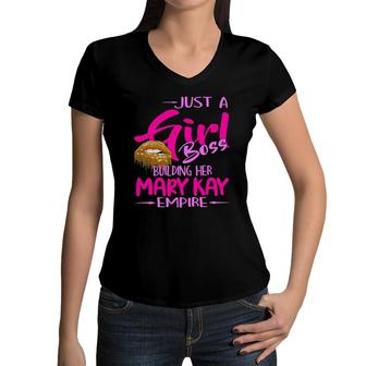 Just A Girl Boss Building Her Mary Kay Empire Gift For Women Women V-Neck T-Shirt | Mazezy