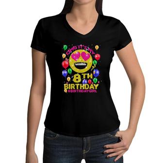 Kids Kids 365 It's My Birthday 8 Birthday Girl 8Th Party Girls Women V-Neck T-Shirt | Mazezy